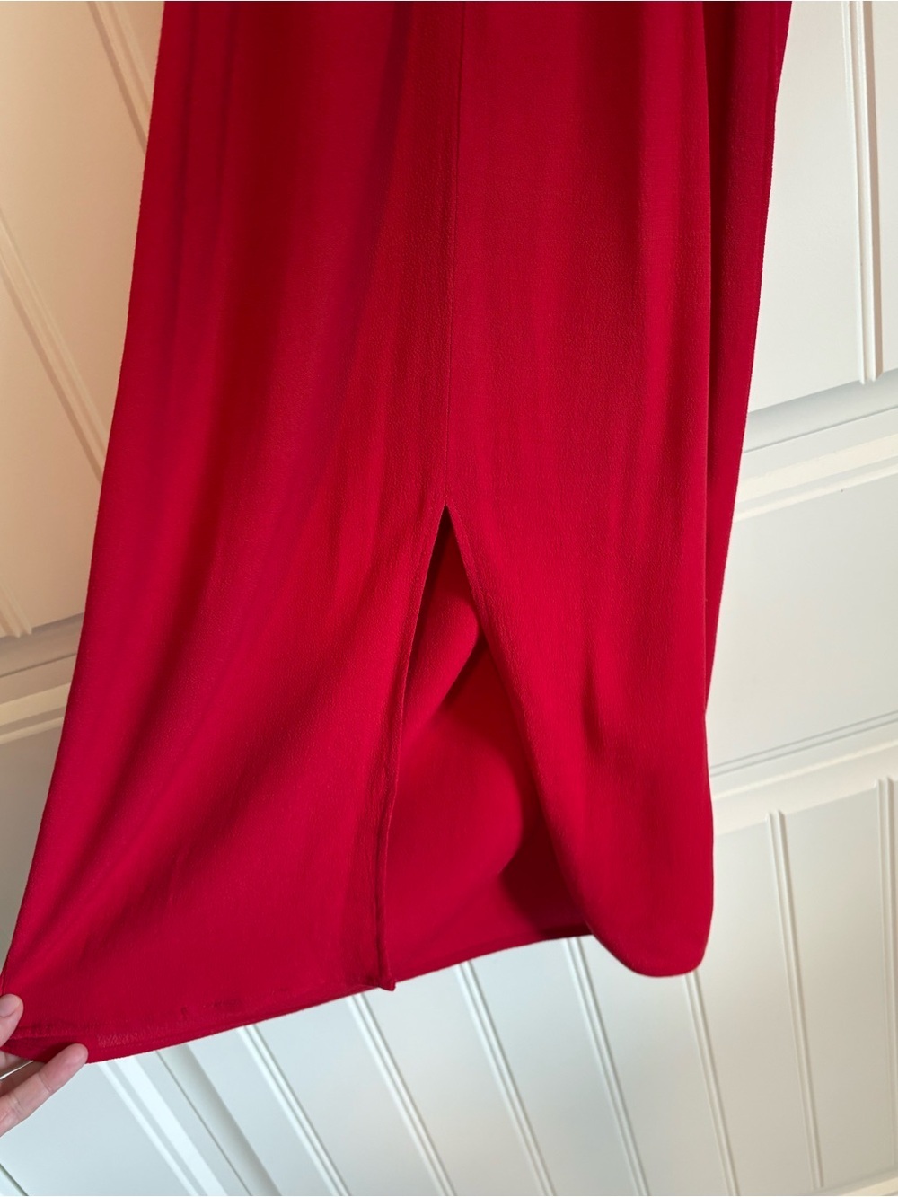 Reformation Isabel Sheath Dress in red cherry midi size 4 - Picture 8 of 10
